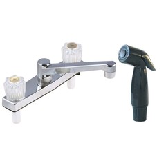 Homewerks Traditional Kitchen Faucet Chrome 2 Handle With Side Sprayer