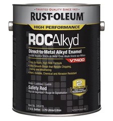 Rust-Oleum HIGH PERFORMANCE ROCAlkyd DTM Enamel V7400. Safety Red