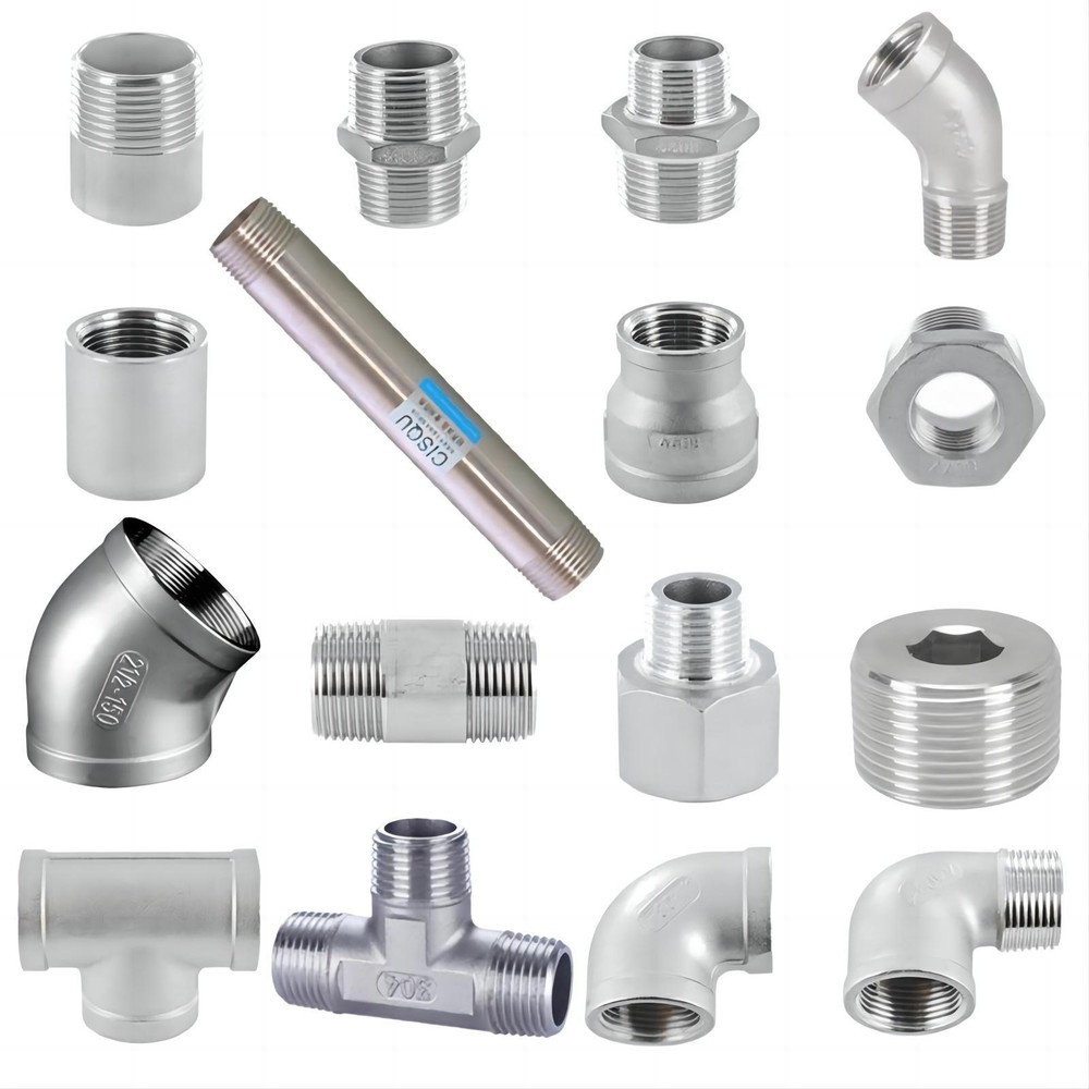 Stainless Steel Pipe Fittings 1/8″ 1/4″ 3/8″ 1/2″ 3/4″ to 4 inch BSP Threaded
