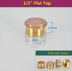 Brass Blanking Plug Pipe End Cap 1/8″ 1/4″ 3/8″ 1/2″ 3/4″ 1″ 2″ BSP Male Thread