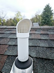 Radon & HVAC Rain Cap for 3″ PVC Pipe, 1/2″ Mesh Screen, Fits on End of Pipe