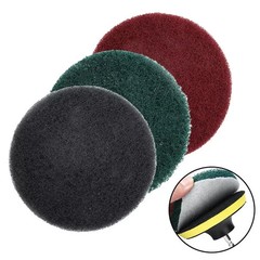 5″ Non Woven Abrasive Scouring Pads Hook & Loop Drill Disc 240 400 1000 Grit