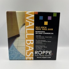 NEW Roppe 4 In. x 20 Ft. Roll SNOW Vinyl Self-Stick Wall Cove Base HC40C54S161
