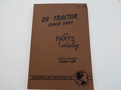 CATERPILLAR D9 TRACTOR POWER SHIFT PARTS BOOK FORM 33566 SERIAL 34A1 &UP CATALOG