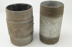 2x Galvanized Conduit Nipples 3″ x 6.5″ & 3.5″ x 6″