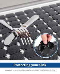 Bigli Sink Mat Protectors for Stainless 15.7 x 11.8 inches, Black