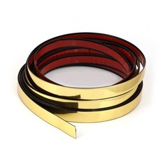 SICCOMA Metallic Gold Mirror Border Trim Peel 1/2 IN X 16.4 FT, Shiny