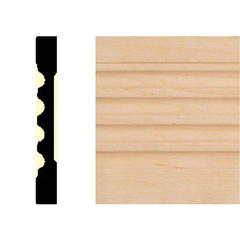 3/8 In. X 3 In. X 7 Ft. Basswood Wood Fluted Casing Molding