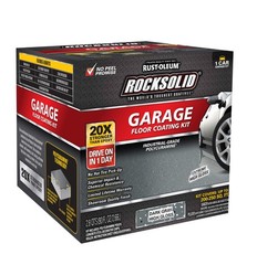 Rust-Oleum 317286 RockSolid Polycuramine Garage Floor 1 Car, Dark Gray