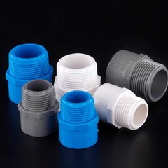 PVC Straight Threaded Nipple BSP Pipe Straight Connector Pipe Fitting 20mm-110mm