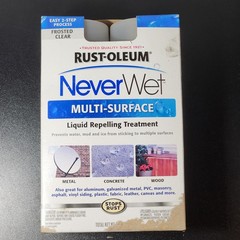 Rust-Oleum NeverWet 18oz Liquid Repelling Treatment 2x-9oz Can Kit Frosted Clear