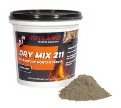 Rutland Dry Mix 211 Refractory Mortar 2.5 Pound – USA-Made High Temperature…