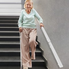 3.05M Stainless Stair Rail 101×9.8cm – Baking Paint Rectangle, Wall Mount US! US