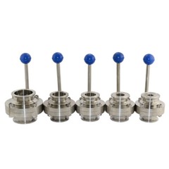 1-1/2″ 2″ 38 51mm Tri Clamp Ferrule Sanitary Butterfly Valve Stainless Steel 316