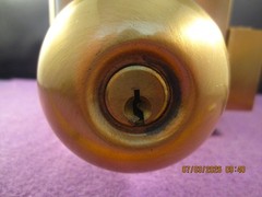 CORBIN RUSSWIN 500 SERIES BRASS UNILOC DOOR KNOB LOCK DOUBLE LATCH NIB