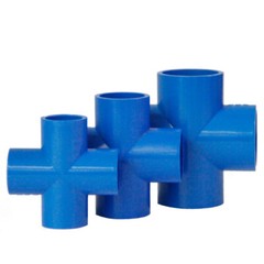 PVC 4-Way Equal Water Supply Connector Coupling Pressure Pipe Fittings 20~160mm