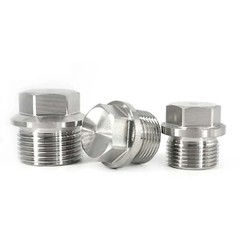NPT Metric Male Plug Pipe Fittings Male Plug Blanking Plug A2 Stainless Steel