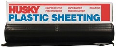 Husky CF0606B 6 Mil Black Polyethylene Plastic Sheeting 6′ x 100′