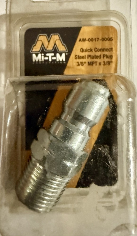 Mi-T-M AW-0017-0005 3/8 MPT x 3/8 QC Steel Plated Plug universal￼