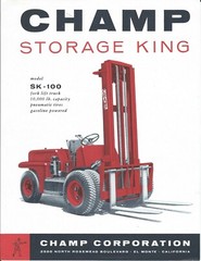 Fork Lift Truck Data Sheet – Champ – SK-100 Storage King – 1957 Brochure (LT329)