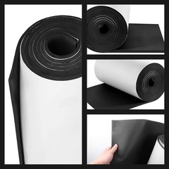 Adhesive Foam Padding Roll Closed Cell Neoprene Sheet 12x59x1/2in Black