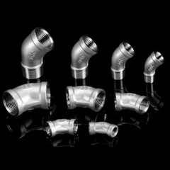 304 Stainless Steel 45° Elbow Fitting BSP Thread Female/Male Connector 1/8″~4″