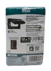 1-Gang Flip Weatherproof Cover, Vertical/Horizontal, 12-in-1, Bronze
