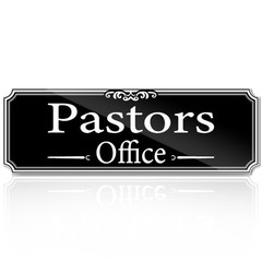 9″x3″ Pastors Office Sign Self-adhesive Door Wall Window Signage for Church H…