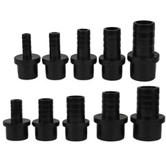1Pc Black PVC Hose Joints 20/25/32Mm to 8 10 12 16Mm Barbed Adapt PVC Pipe Fitti