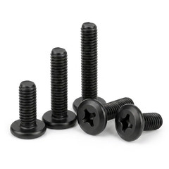 M3 X 4Mm(50 Pack) Flat round Head Machine Screw, Phillips Drive, Black Oxide 304