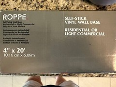 Self-Stick Vinyl Wall Cover Base Black HC40C51S100 Trim Baseboard 4” X 20”
