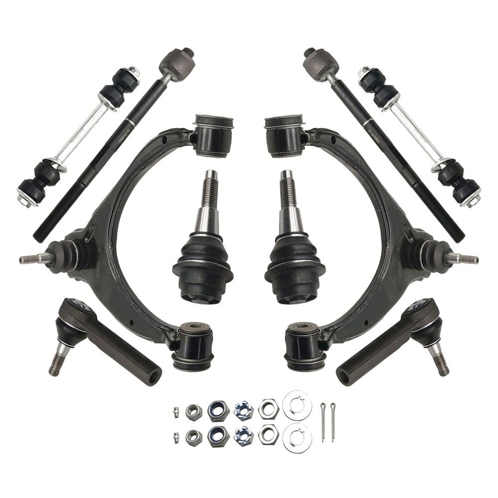 10Pc Suspension Kit Control Arm Ball Joint Sway Bar Tie Rod Silverado 1500 14-19