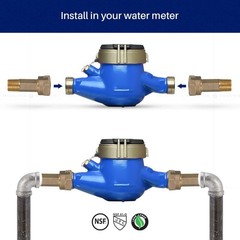 OM Brass Water Meter Coupling Adapter Pipe Fitting; with Nut and Gasket; 3/4’…