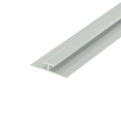 Outwater Aluminum H Channel Fits Material 5/32 Inch Thick Clear Anodized (Satin)