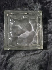 Architechtural Glass Block Clear Wavy Hollow 7 3/4 X 7 3/4 X 3 1/8