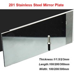 201 Stainless Steel Sheet Plate 8K Mirror Polished Steel Sheet Thick 1/1.5/2/3mm