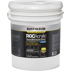 RUST-OLEUM 316538 Acrylic Enamel Coating,Safety Blue,5 gal 454H34