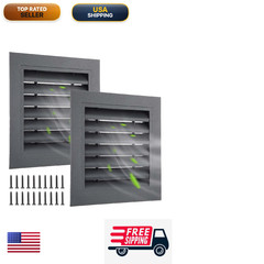 Gisafai 2 Pcs 12 X 12 Gable Vent Aluminum Alloy Wall Vents Shed Attic Window