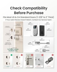 DESLOC C110 Fingerprint Smart Front Door Lock Set with Handle Keyless Entry D…