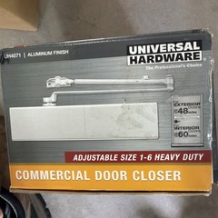 Universal Hardware Heavy Duty All-in-1 Aluminum Commercial Door Closer UH4071