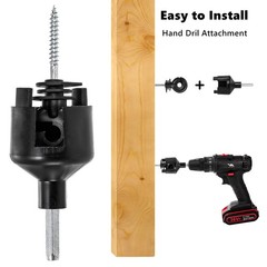 120 Pack Electric Fence Insulators Screw In Ring Wood Post Farm Fencing Kit