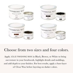 Jolie Finishing Wax – Protective topcoat Paint – Use on 120 ml, White