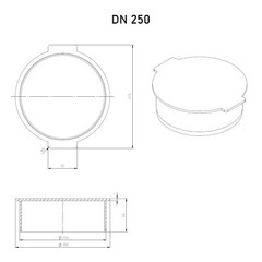 Socket Plug 250mm Underground Drainage Pipe Sewerage Pipe Cap Blank Stop End