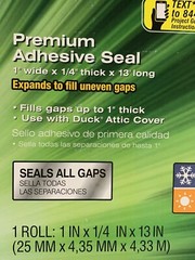 Duck #286210 Max Strength Expanding Foam Seal – Black 1 in. x 13 ft., .25″ thick
