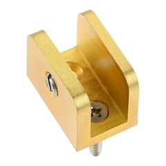 4Pc Glass Clamps Screw Brushed Gold 31.5x24x20.5mm for Glass Shelves Shower Room