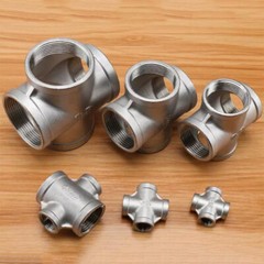 1/4″ ~ 2″ BSP Female Cross Connector 304 Stainless Steel Pipe Fittings Adapter
