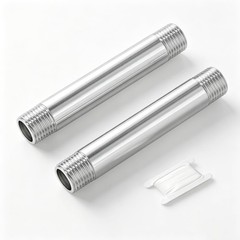 TAISHER 2PCS Stainless Steel Pipe Fittings, 1/4″ NPT x MNPT 2pcs, Silver