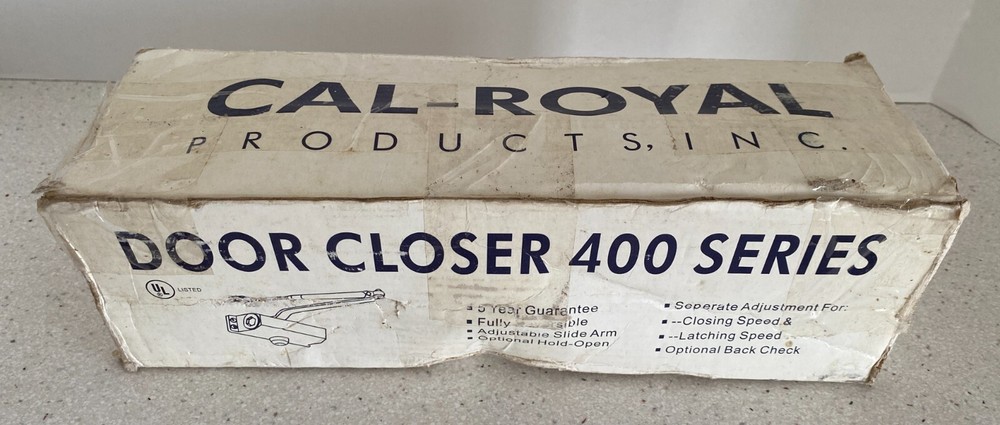 Door Closer 400 Series Cal Royal 430 Commercial Grade Aluminum Color New