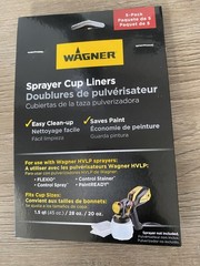 Lot of 4 New 5 pack Wagner Sprayer Cup Liners For HVLP Sprayers 20 Total Liners