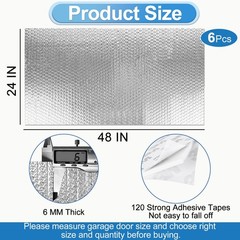 ToLanbbt Garage Door Insulation Kit – 6P Double Bubble Reflective Panel